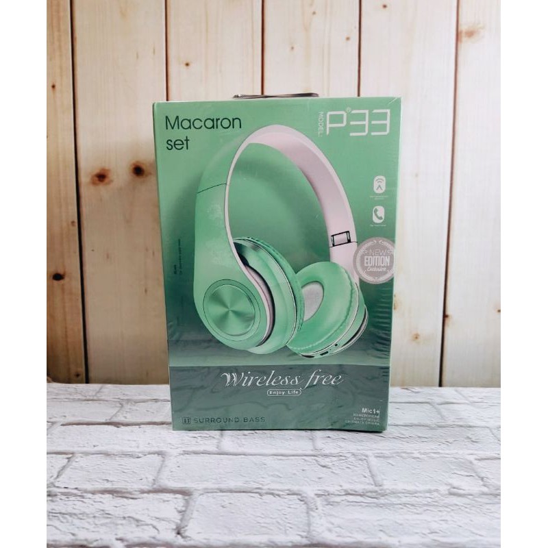 Macaroon P33 Bluetooth Headset Headphone Bando