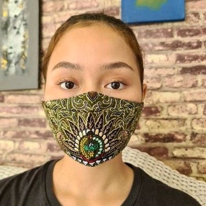 Masker Persit Evo Batik Logo Bordir by Mama Mia Collection #1