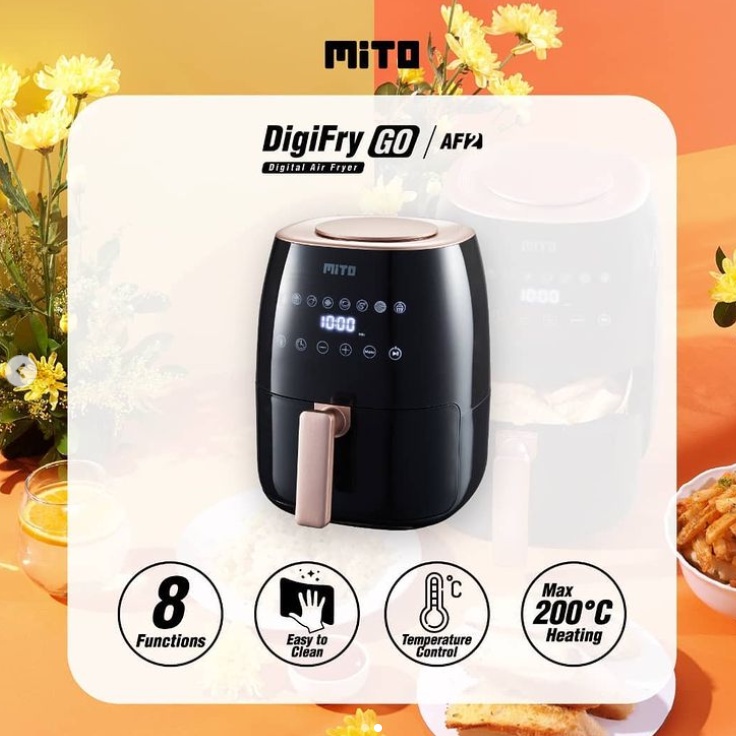 Air Fryer Mito AF 2 Low Watt 3 Liter Digi Fry Mito Air Fryer Mitochiba Airfryer Mito AF 2 Penggoreng Tanpa Minyak