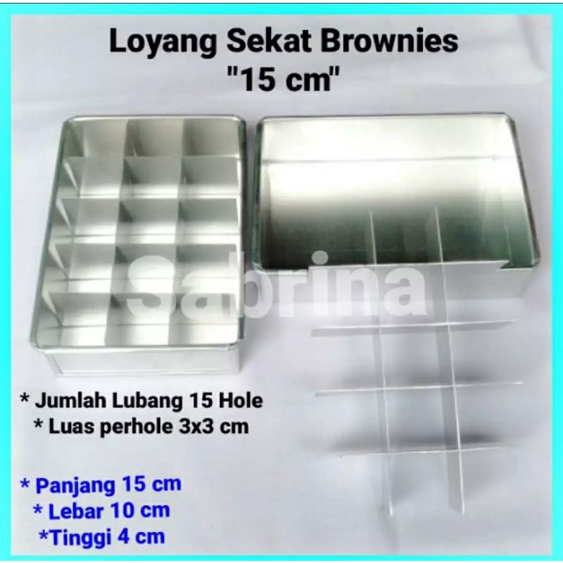 Loyang brownis sekat/loyang kue brownis/loyang bolu brownis uk 15 dan 20