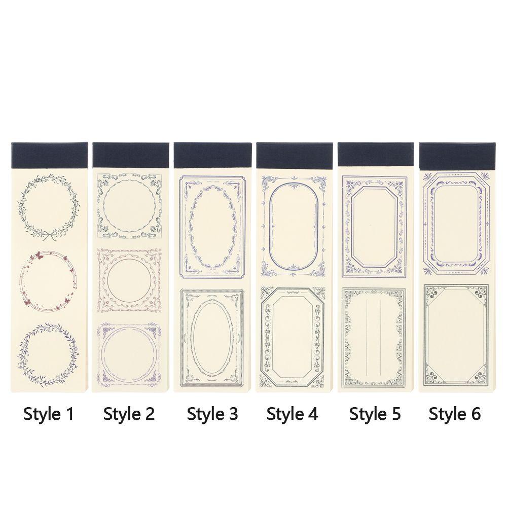 PINEAPPLE Nanas 50PCS Classic Label Memo Pad Kantor DIY Craft Album Foto Planner Craft Kertas