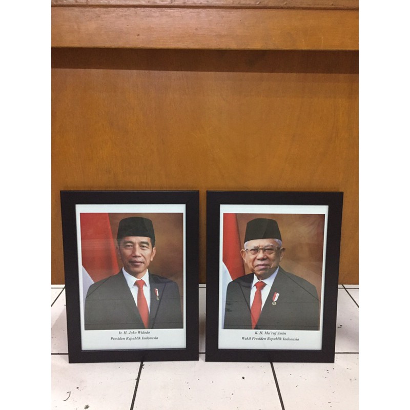 Bingkai presiden wakil foto frame hitam dop 40x55cm