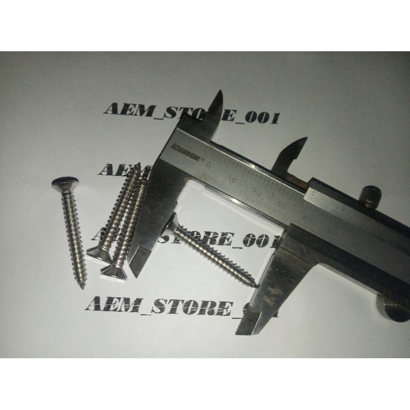 sekrup jf #10 x 1.1/2 (4.8mm x 38mm) stainless 304