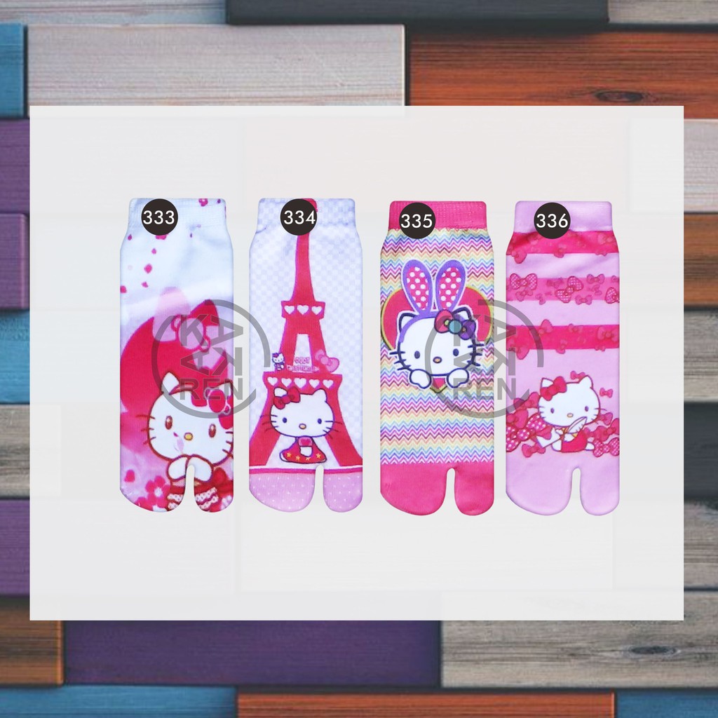 Kaos Kaki Jempol Anak Printing Karakter Barbie, Naruto, Spiderman, Hello Kitty R