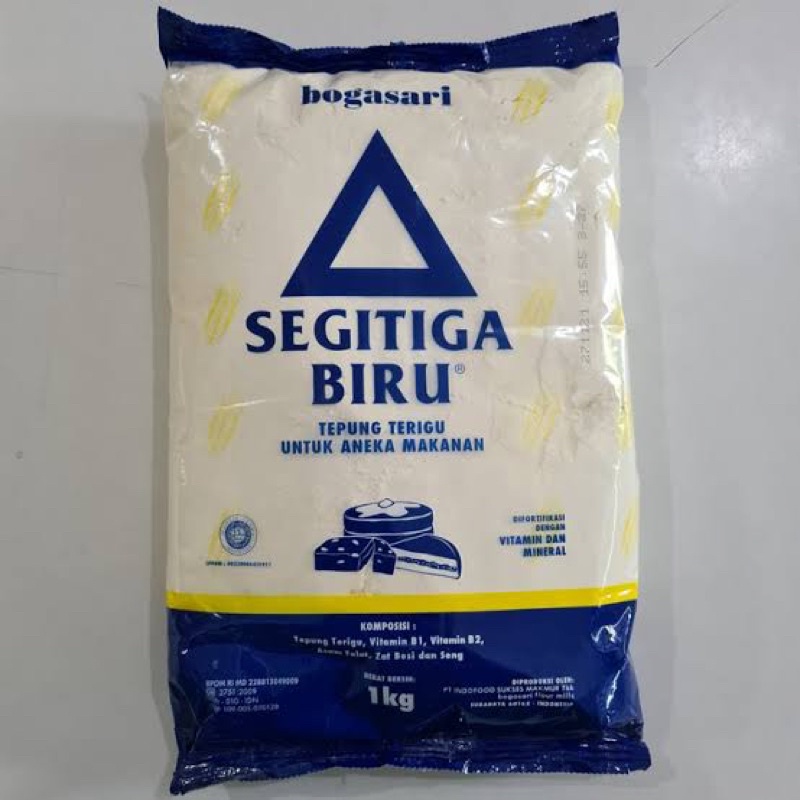 

tepung terigu bogasari segitiga biru kemasan 1kg