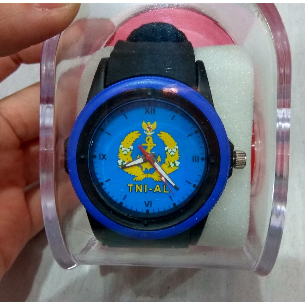 JAM TANGAN TNI AL - TALI KARET - JAM TANGAN ANALOG