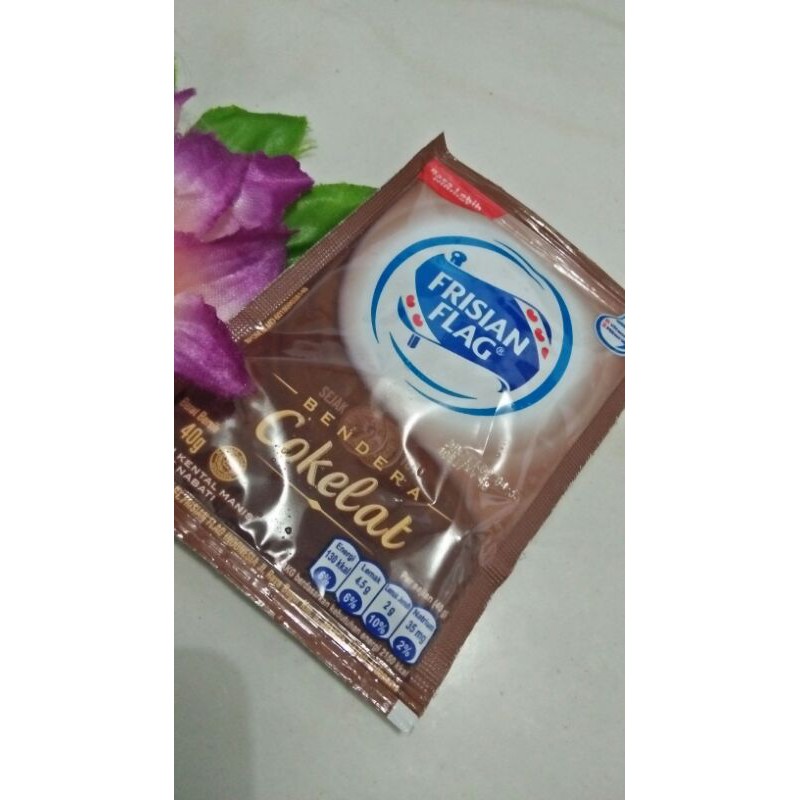 

susu kental manis sachet / susu bendera coklat / susu frisin flag