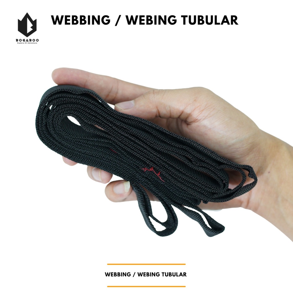 Tali Webbing Twobullar - Sepasang Tali Webbing Double - tali hammock - pengait hammok - tali ayunan - tali webing