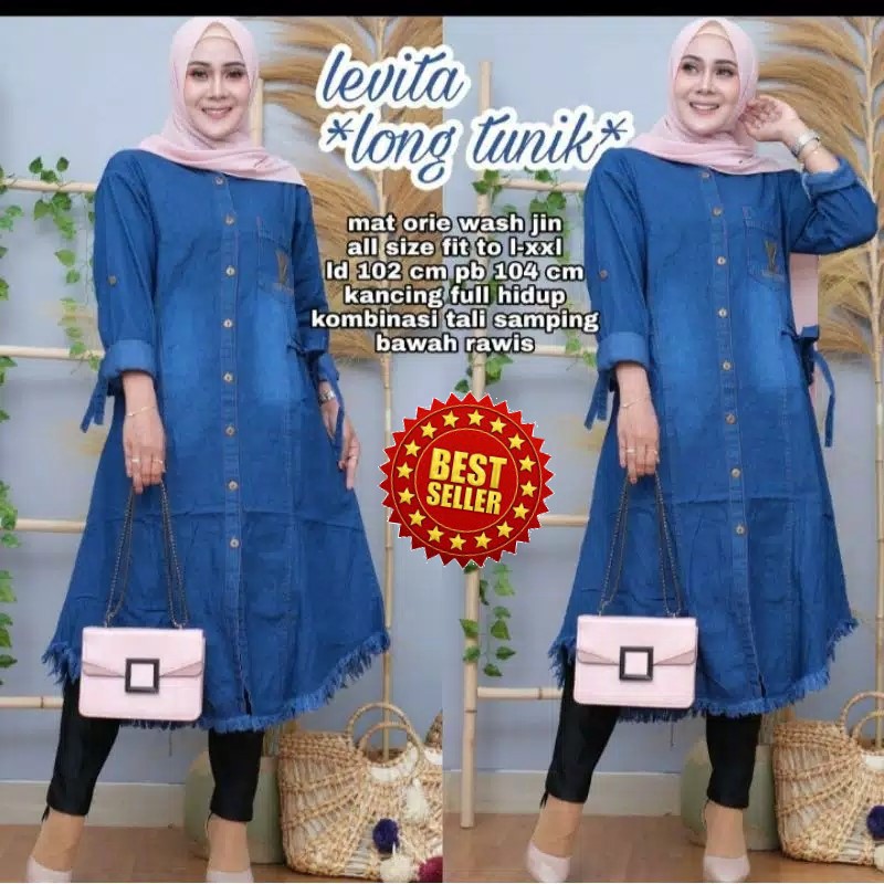 DETA LONG TUNIK LEVITA JEANS RAWIS GBM