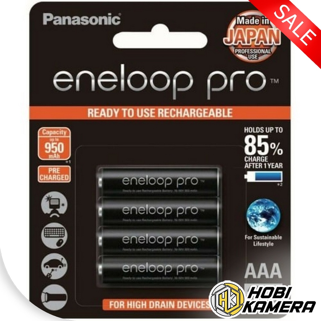 Battery AAA Eneloop 950mAh Recharger super quality A cocok untuk trigger, remote ac, dan elektronik lainnya