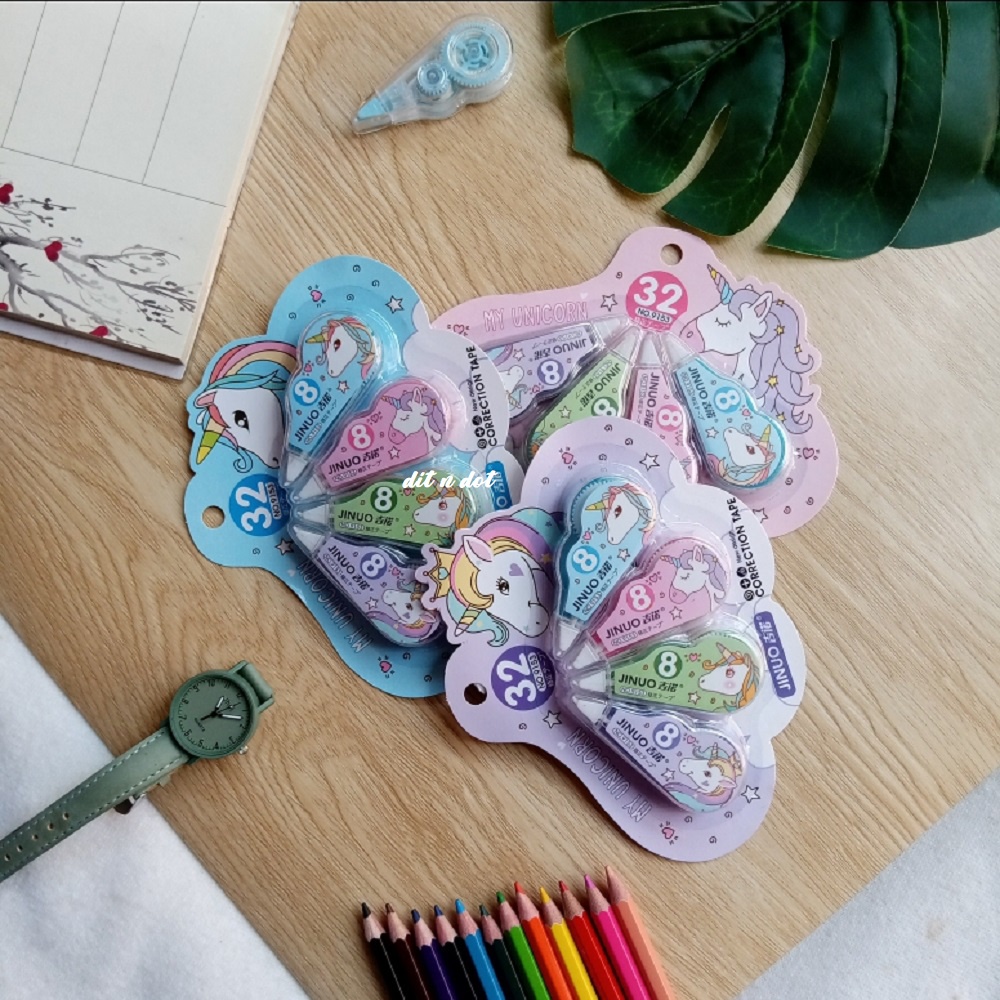 

Correction Tape Unicorn Isi 4 Tip Ex Kecil Karakter Kuda Poni 1 Set Corection Tape Karakter Penghapus Pulpen Isi 4 Karakter Unicorn