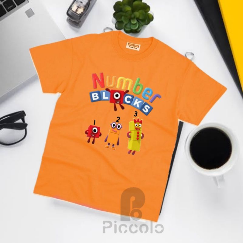 BAJU KAOS ANAK NUMBER BLOCKS NUMBER BLOCK LENGAN PENDEK