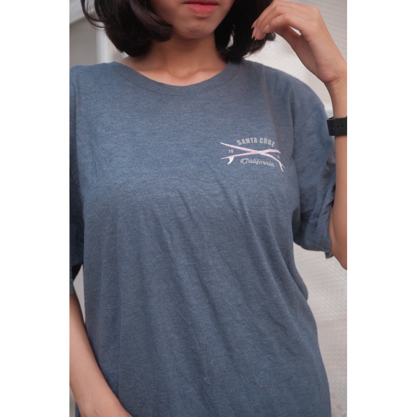 Santa Cruz California Graphic Skull Wave / Kaos Vintage Original Preloved