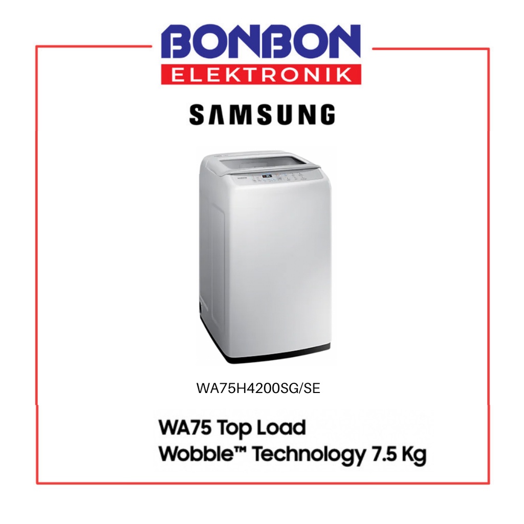 Samsung Mesin Cuci Top Loading 7.5KG WA75H4200SG/SE / WA-75H4200-SG / WA75H4200