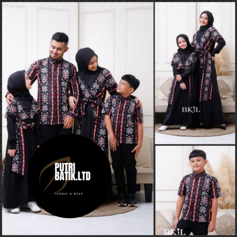 Baju Batik Couple Keluarga Ayah Ibu Dan Anak Motif Songket Terbaru Gamis Set Pakaian Seragam Lebaran