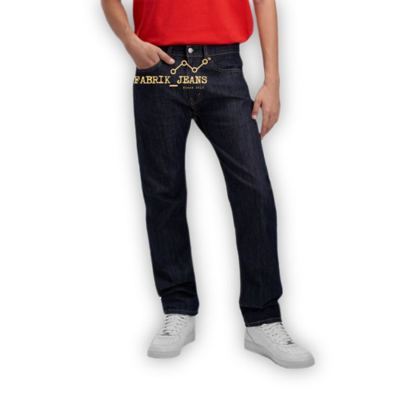 Celana Jeans Levis Pria REGULAR FIT GARMEN STANDAR BLUEBLACK Bahan Denim Tebal Ukuran 28 - 44
