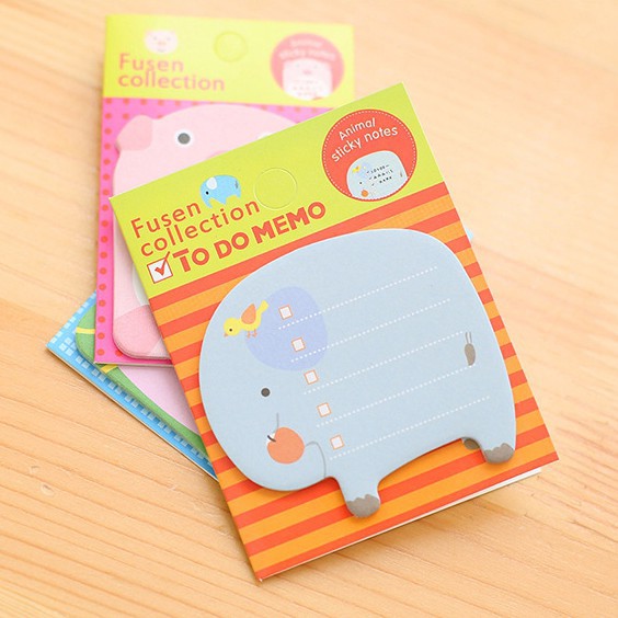 Topprice Memo Motif Binatang Sticky Notes Memo Karakter Animal Tempelan Kertas Catatan U60