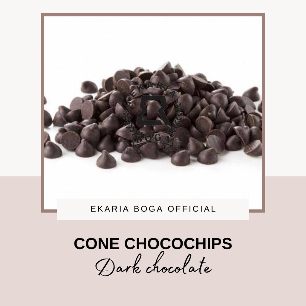 

CONE CHOCOCHIPS/ KERUCUT/ KUNCUP DARK CHOCOLATE 1KG