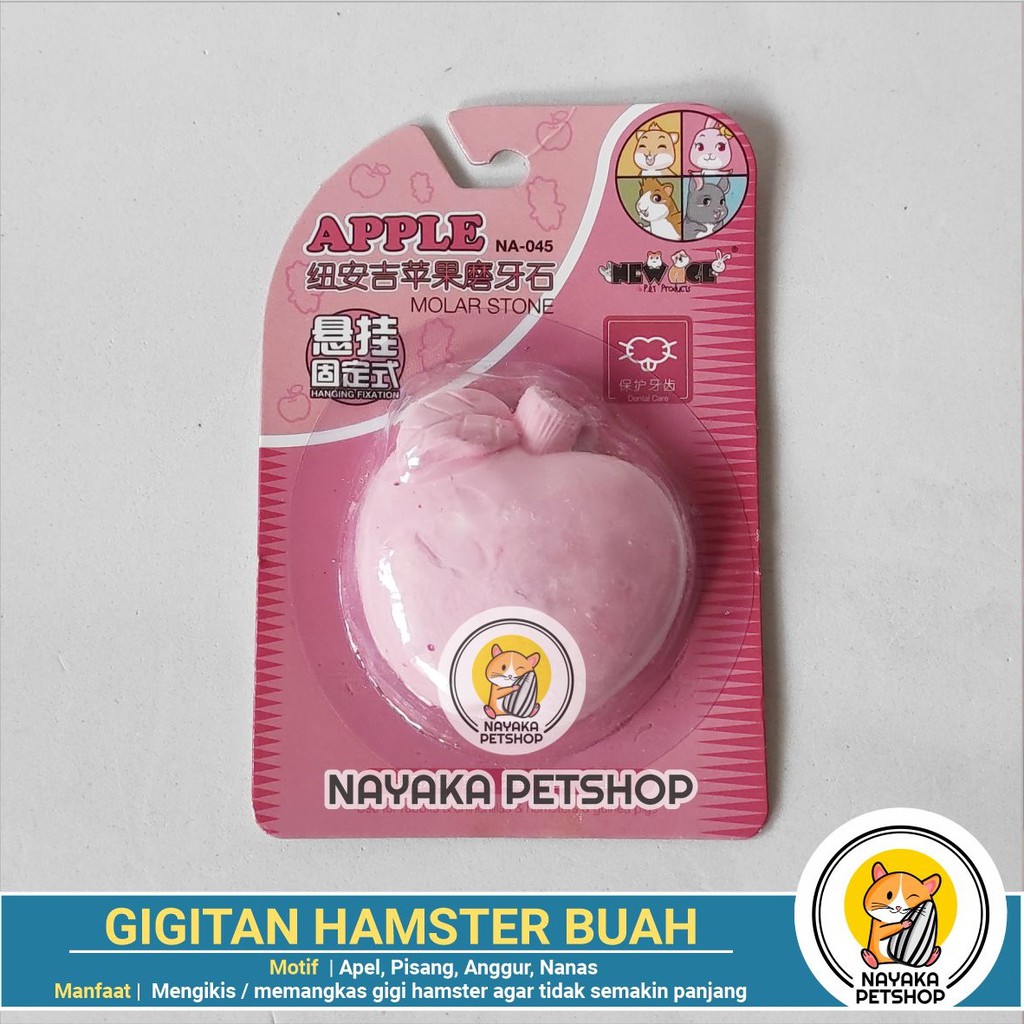 Gigitan Hamster Motif Buah Gnawing Stone Batu Mineral Asah Gigi Hamster Dental Care