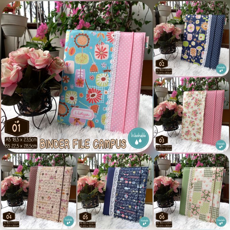 

Binder File Campus Custom Nama Buku Tulis / Notes / Catatan Cover Cantik dan keren