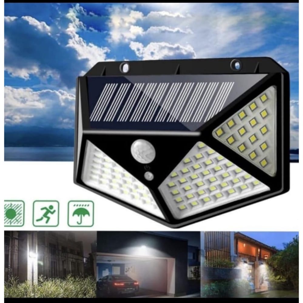 [ 30 LED &lt; 100 LED ] Lampu Taman Solar Sensor Gerak Outdoor Anti Air Tumblr Dinding Tembok Penerangan Malam