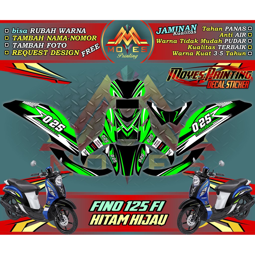 Jual Decal Motor Stiker Yamaha Fino 125 Fi Decal Yamaha Fino Fi 125 Hitam Hijau Indonesia Shopee Indonesia Jual Decal Motor Stiker Yamaha Fino 125 Fi Decal Yamaha Fino Fi 125 Hitam Hijau Indonesia Shopee Indonesia
