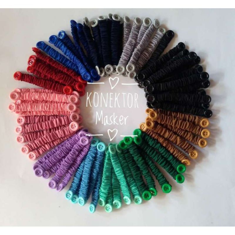 JF COLLECTION Konektor Masker Jilbab | Pengait Masker Hijab Motif Randoom