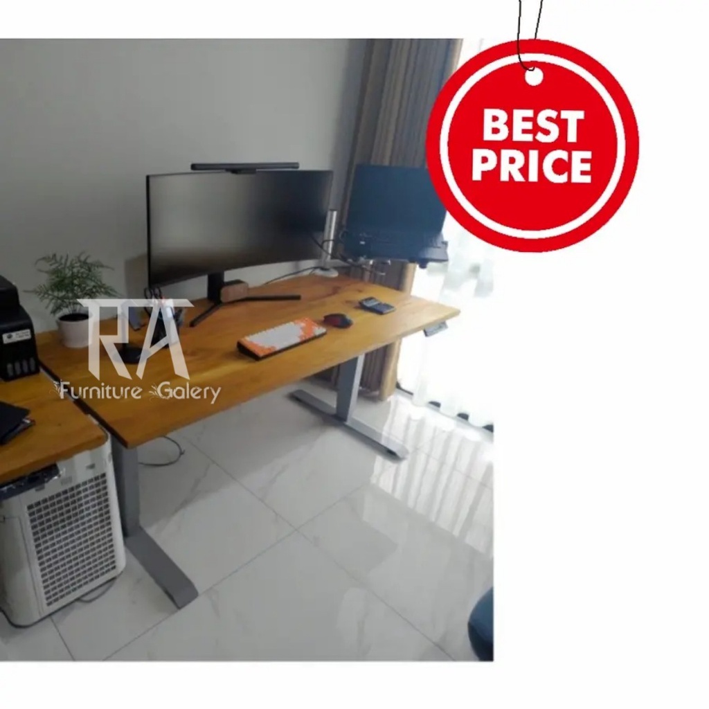 MEJA KOMPUTER MINIMALIS KAYU JATI
