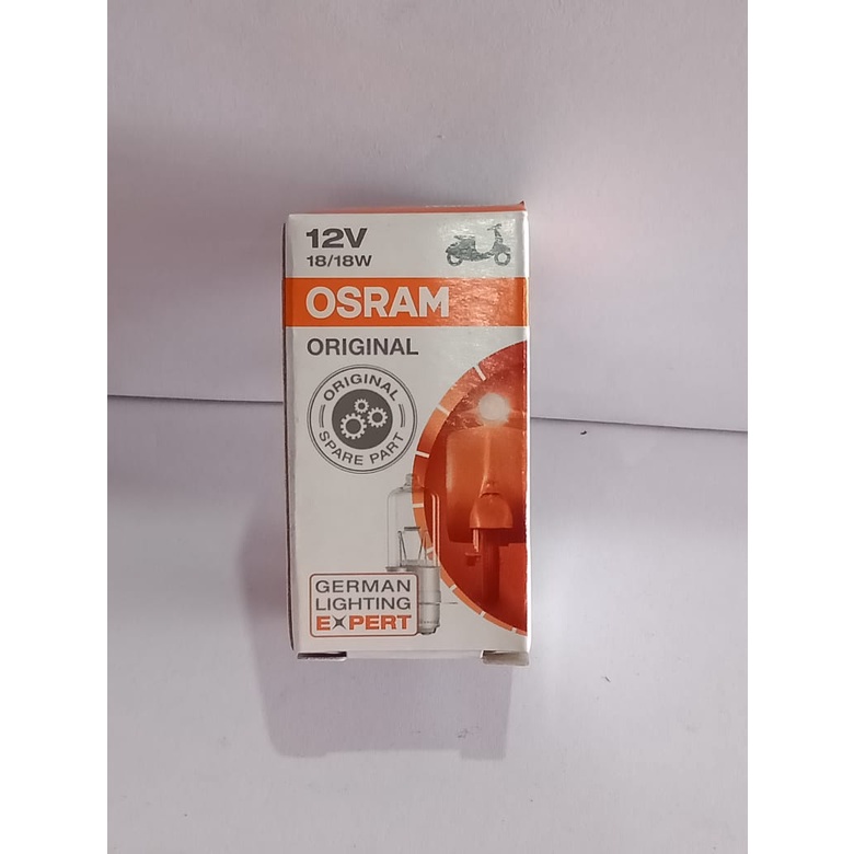 Bohlam Lampu Depan Motor Osram Hologen 12V 18/18W
