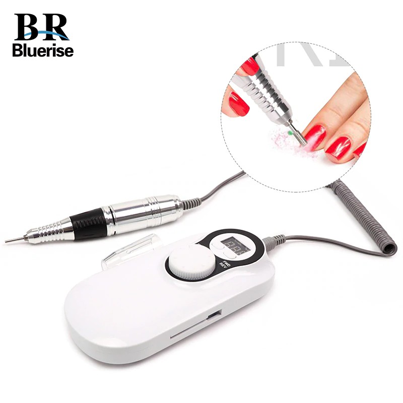 30000RPM Portable Nail Drill Machine Rechargeable Cordless Manicure with Drills 4 Bits Pedicure Set