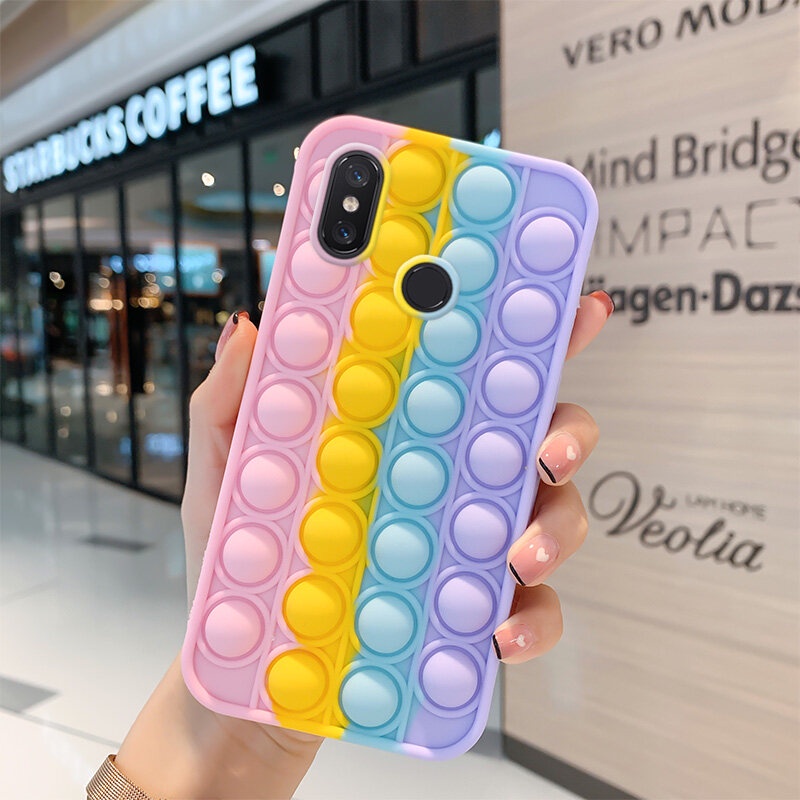 CASE POP IT VIVO Y91 Y93 Y95 Y91C OPPO RENO 4F RENO5 SOFTCASE CUTE POP IT CASE WARNA LENTUR TIMBUL C