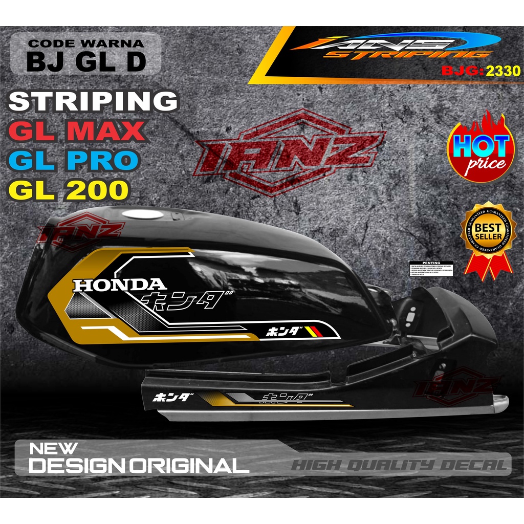 BISA COD STRIPING GL PRO TERBARU / STIKER MOTOR GL TERMURAH / STRIPING MOTOR GL 100 / STIKER MOTOR