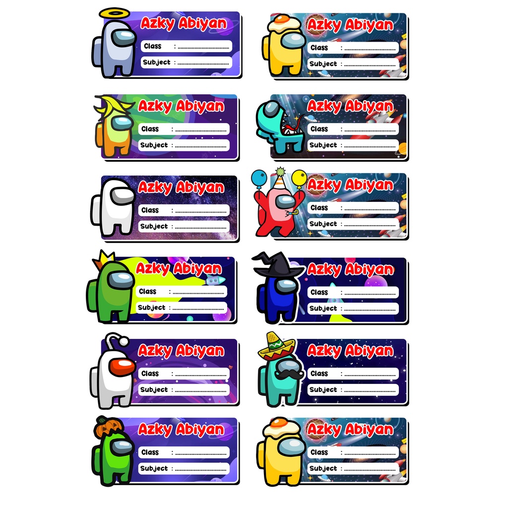 

STIKER LABEL NAMA MATA PELAJARAN (MAPEL)