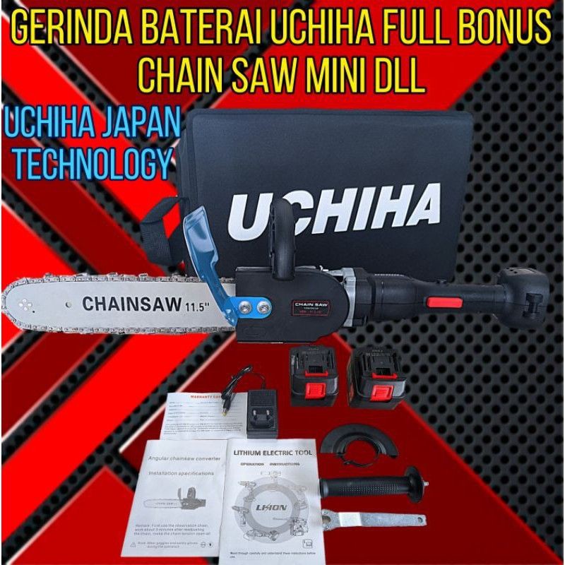 PROMO mesin gerinda baterai 48vf tanpa kabel cordles bonus chain saw mini JAPAN IMPORT