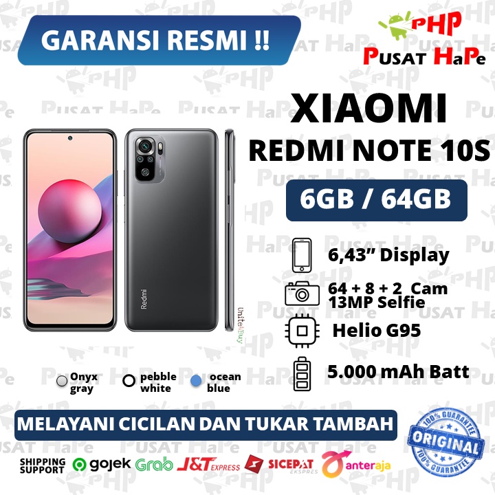 xiaomi redmi note 10s ram 664gb 6128gb 8128gb new resmi xiaomi pusat hape sby termurah