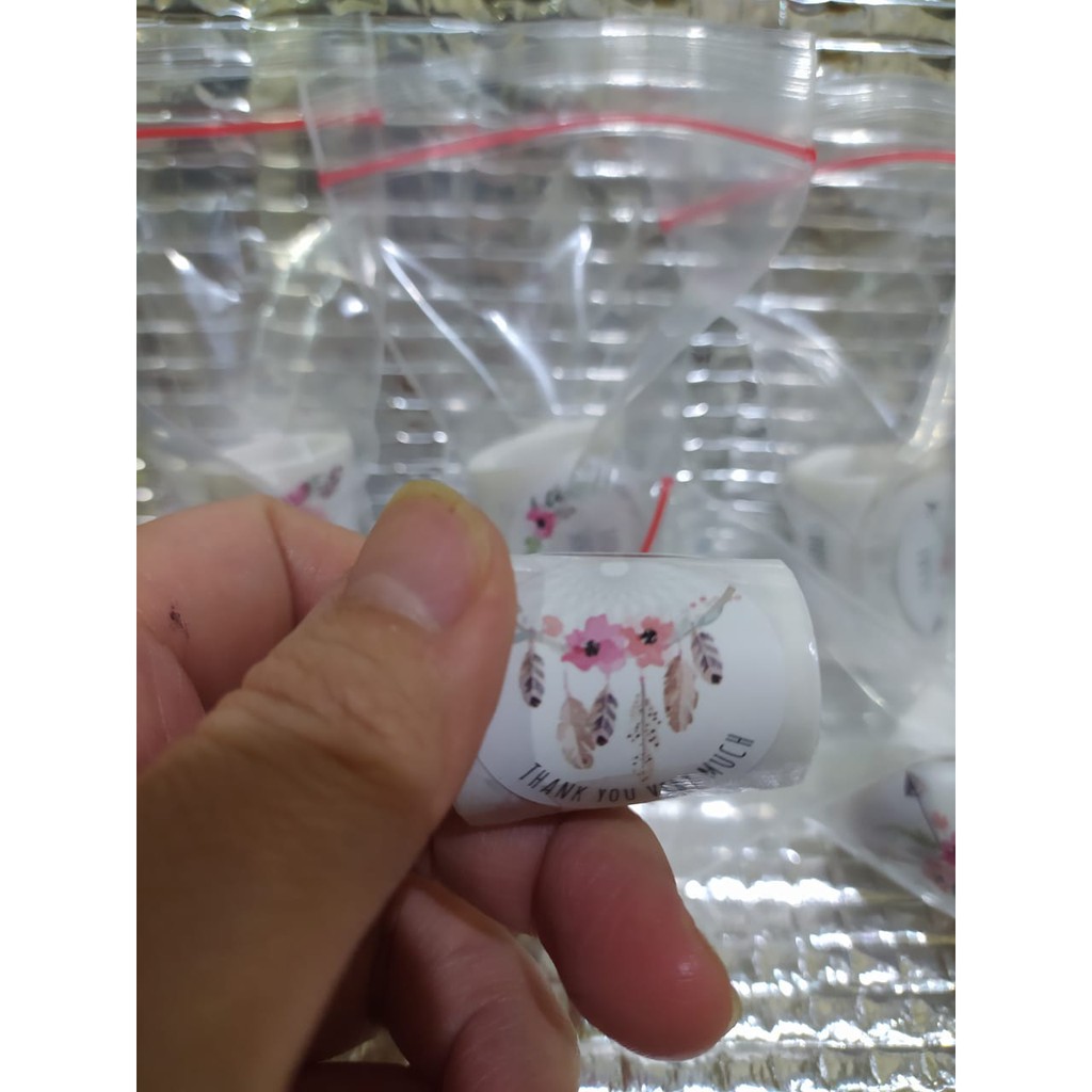 

Sticker thank you, stiker thank you, isi 50 / pax warna putih