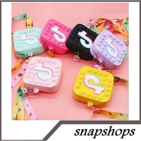 $$$$] Tas Pop It Tik Tok Slempang Anak Mini Dompet Popit Sling Bag