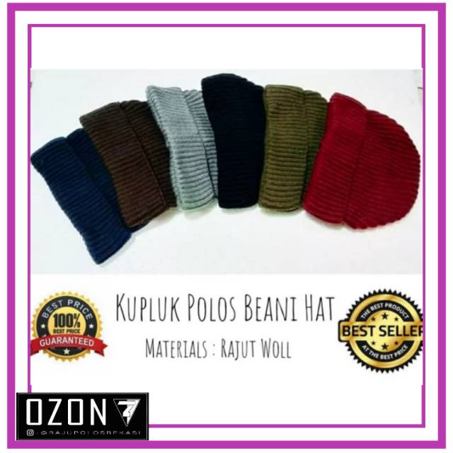 Kupluk RAJUT Polos Bahan WOOL Halus Short Beanie Miki Hat Short Distro