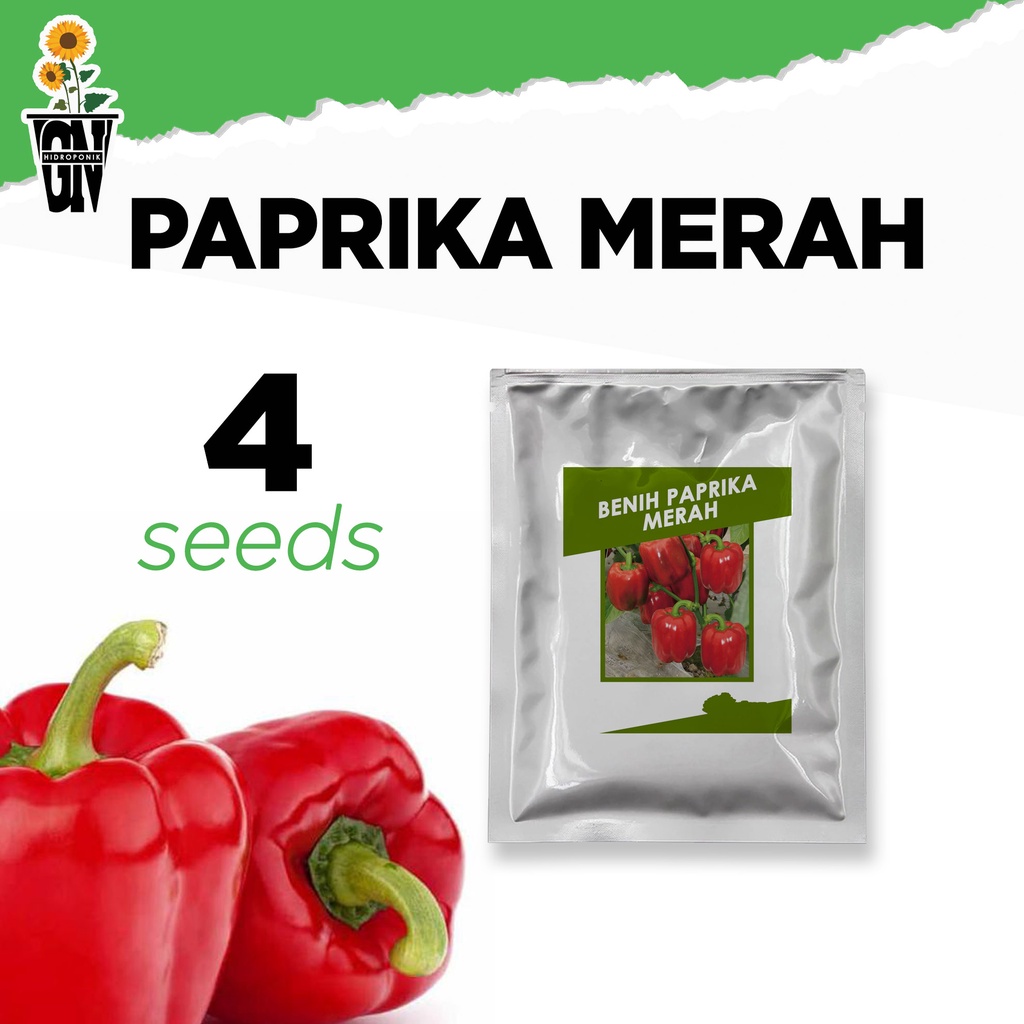 Benih Super Paprika Merah Dataran Rendah Tinggi - isi 4 biji