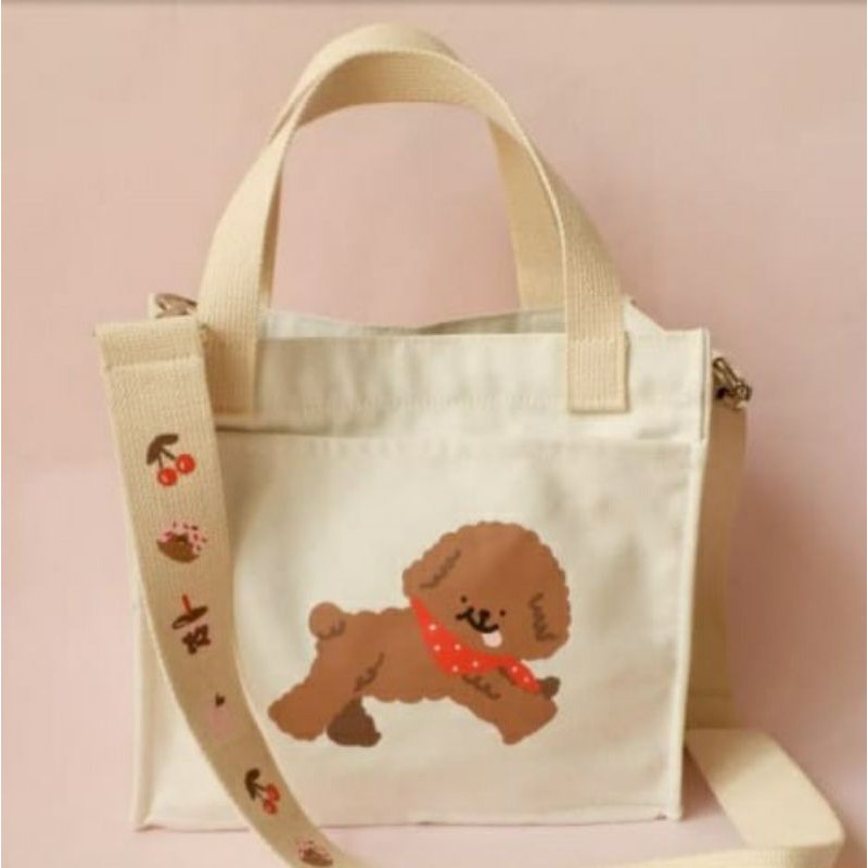 Poodle Canvas Bag