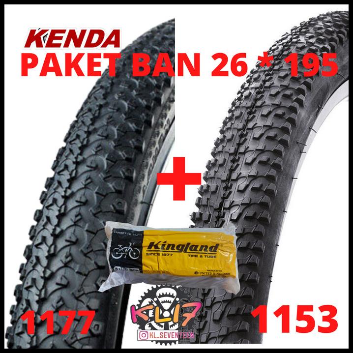 Ban Luar 26 X 1.95 Kenda Ban Dalam 26 Kingland Paket Ban Sepeda Mtb