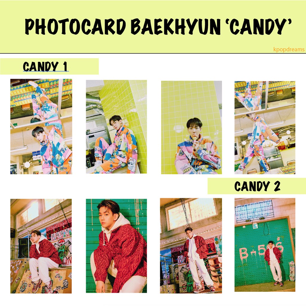 [PO] Photocard Baekhyun Candy SET PC Byun Baekhyun EXO