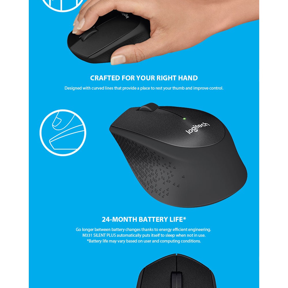 Mouse Wireless Logitech M331 Silent | Plus