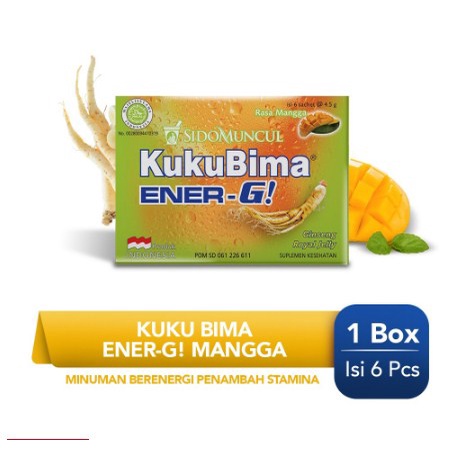 

Kuku Bima Ener-G Mangga 6's - Minuman Berenergi Penambah Stamina