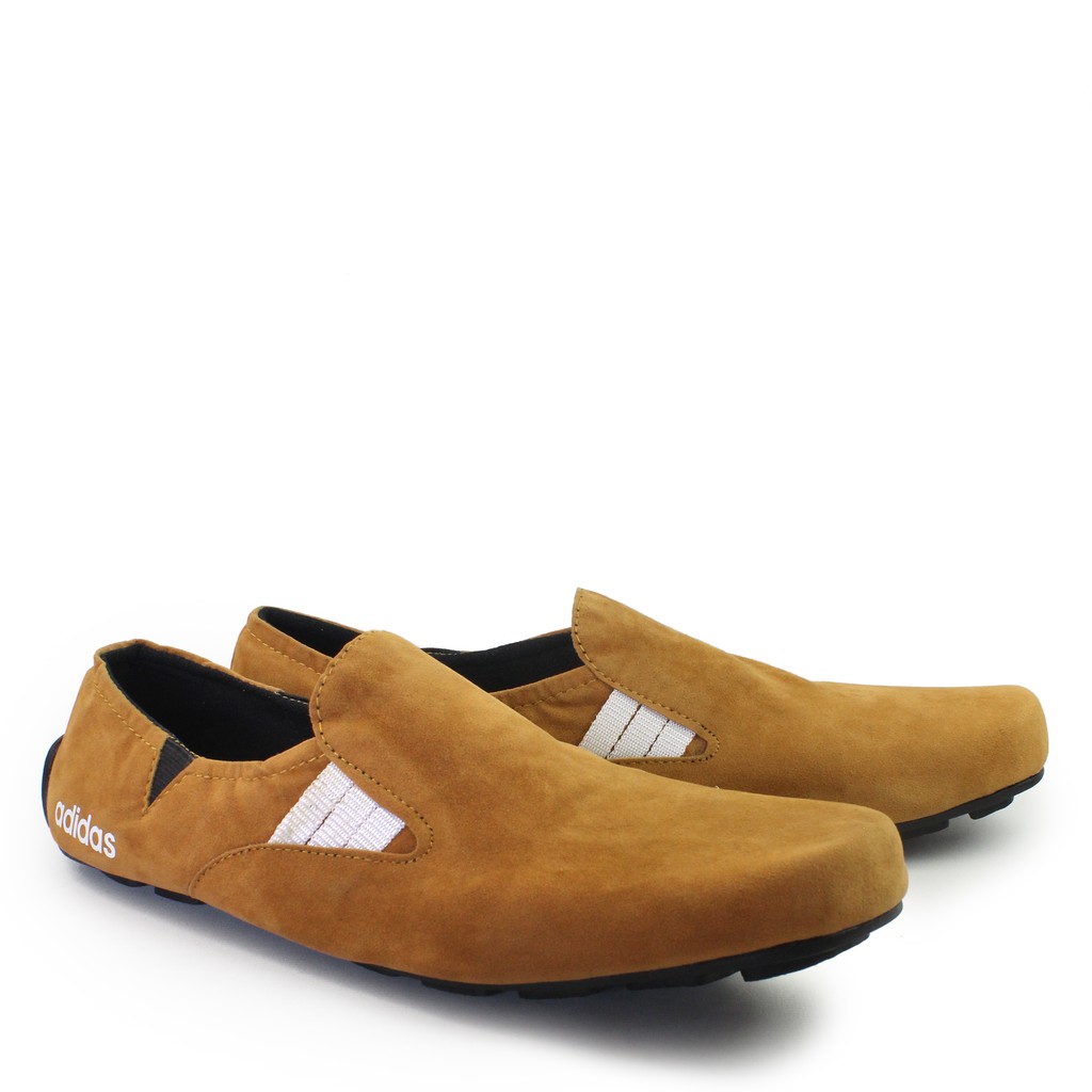 SIAP KIRIM!! Sepatu Selop Gaya Pria Adidas Suarez TAN Slip On Formal Casual Kerja Santai Jalan Laki