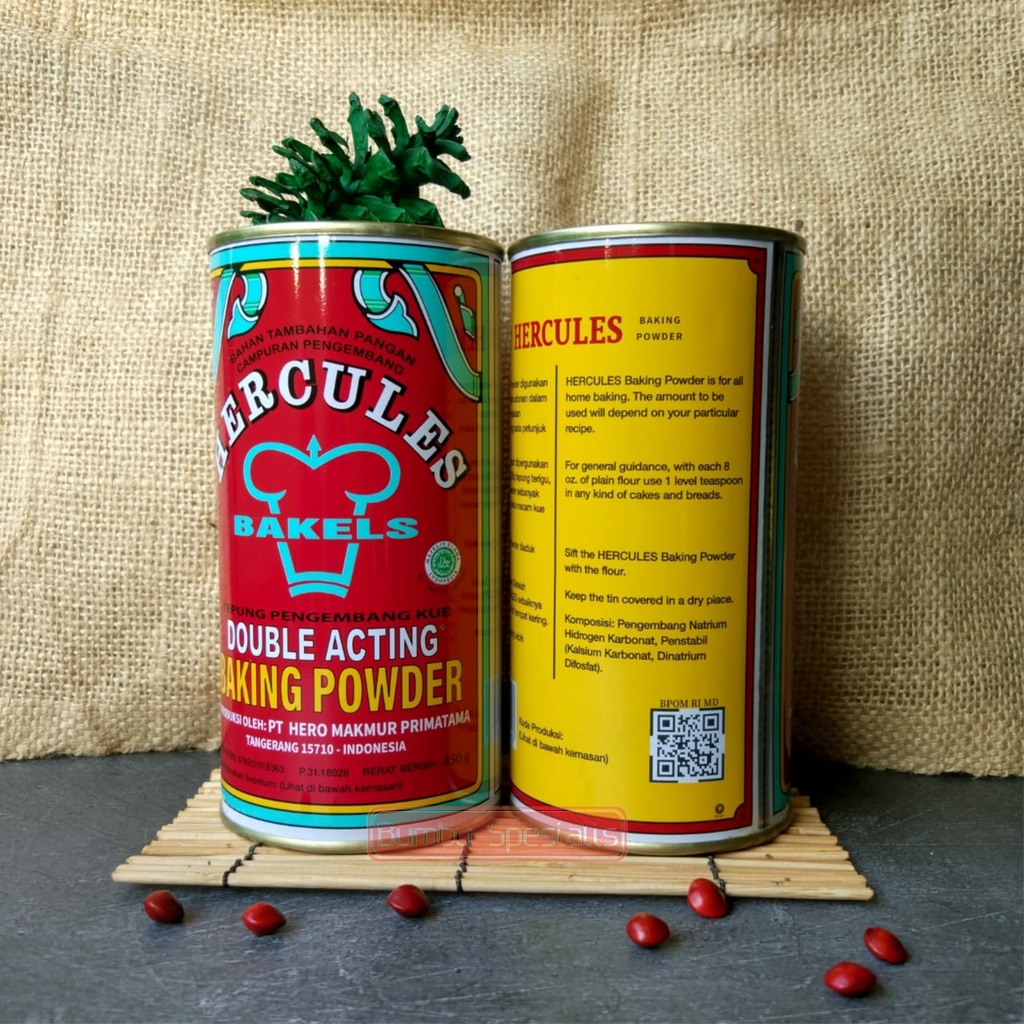 hercules double acting baking powder 450 gr -  Halal