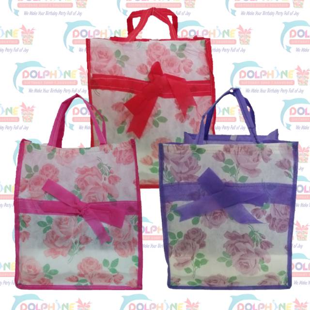 

Tas berkat murah / Tas Hajatan Tenteng Pita size alas 22x22 cm