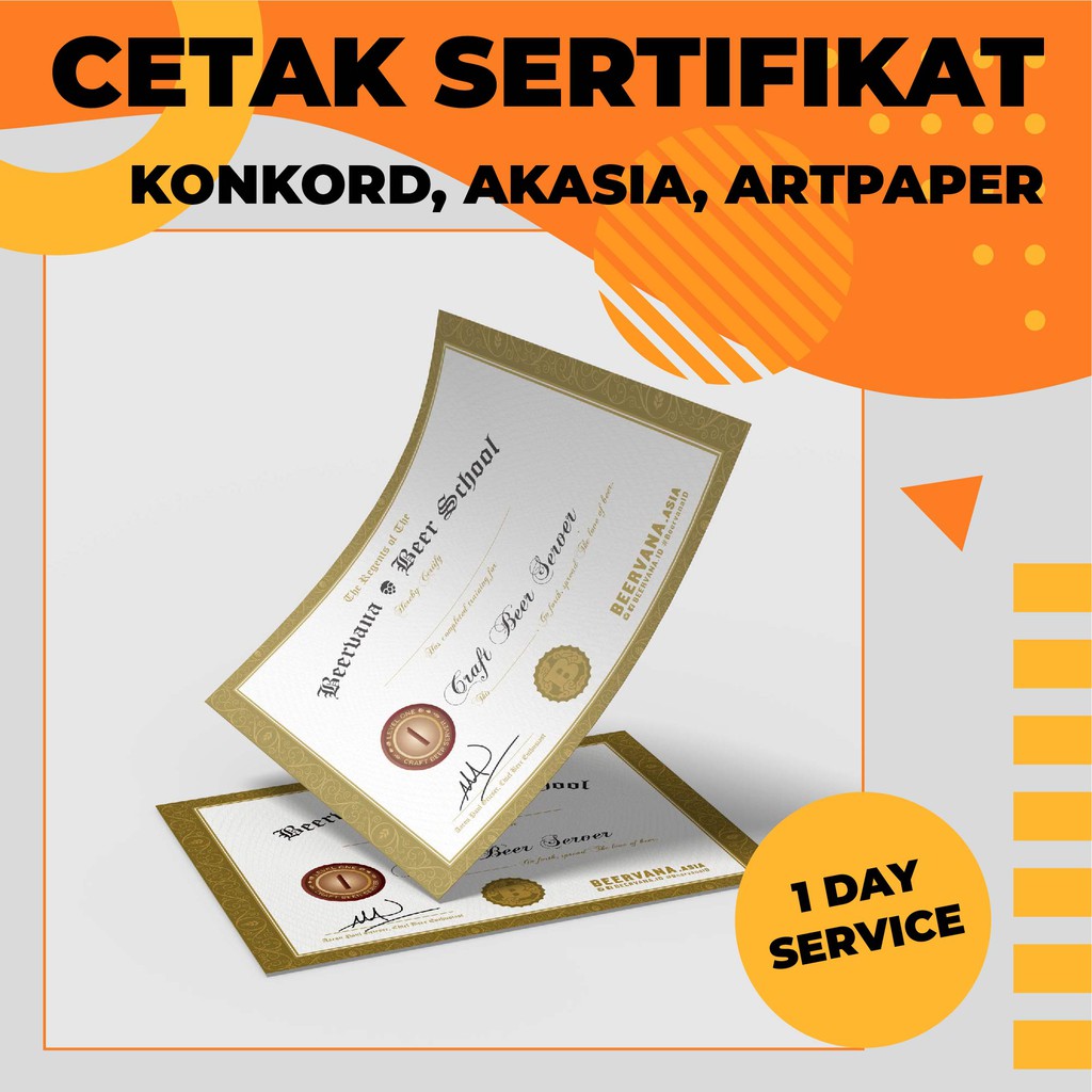 

Cetak Sertifikat Piagam Bahan Konkord Akasia Art Paper Ukuran A4 - AKHBAR PRINT