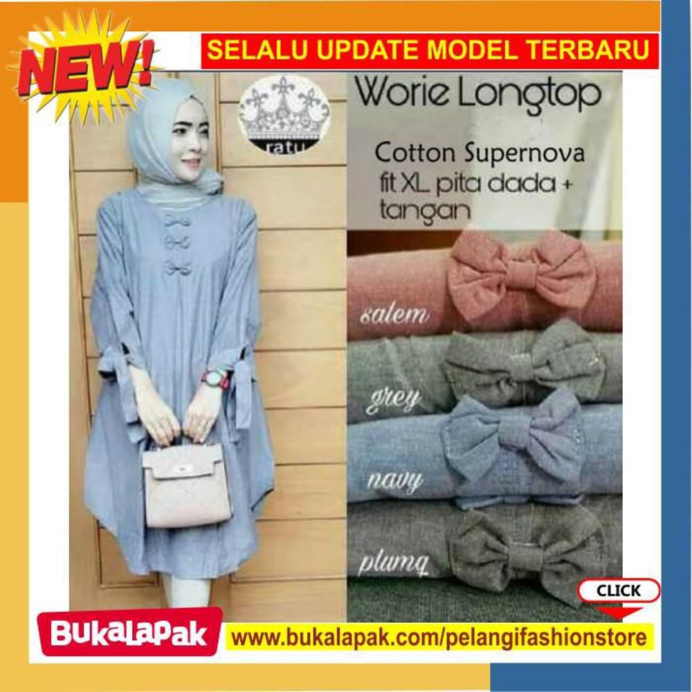 Tunik Muslim Baju Muslim Tunik Jumbo Tunik Polos Tunik Katun Atasan Muslim Wanita Fashion Muslim