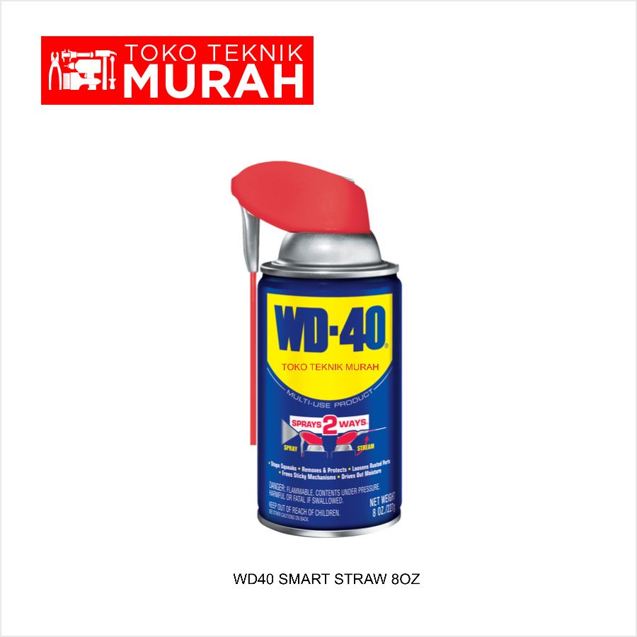 WD40 Smart straw 8 oz Pelumas Spray 2 ways 277gr Sedotan Pintar 277 gr